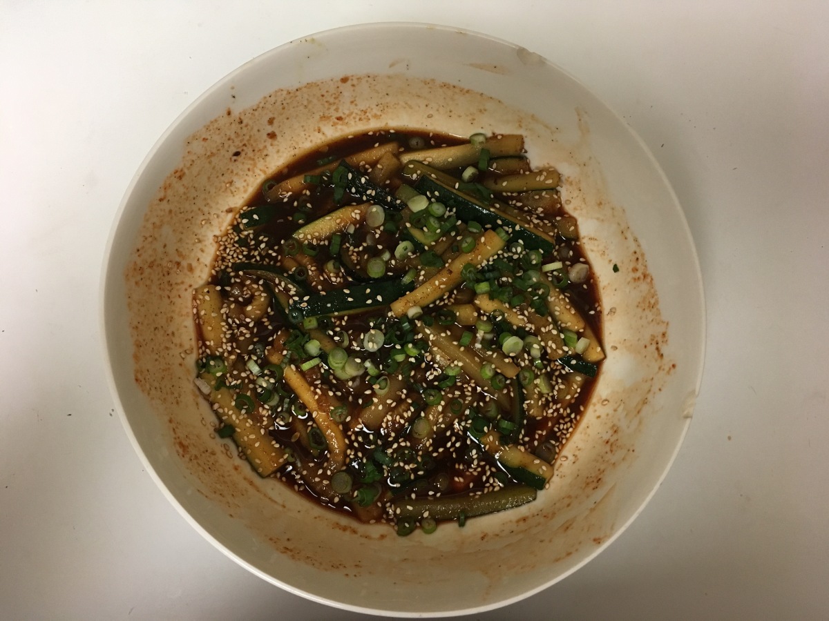 Spicy Asian Zucchini banchan recipe